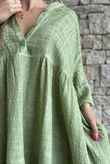 Loom & Thread Embroidered Tiered Smock Dress Washed Lawn